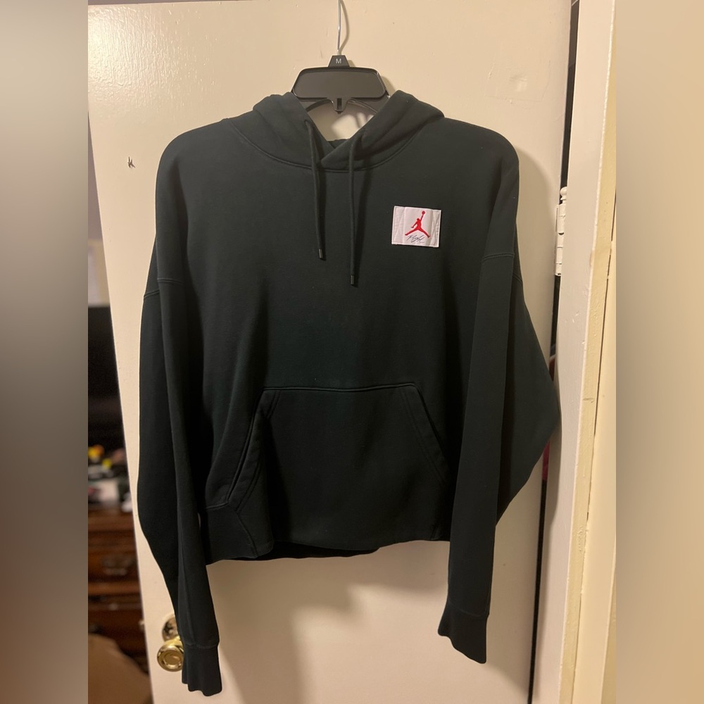 Jordan Black Crop Pullover Hoodie